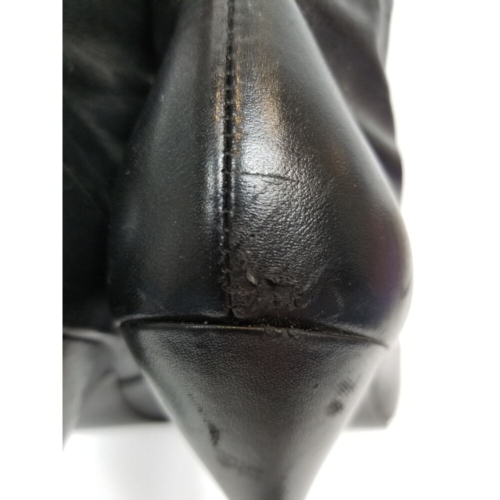 Poppies Black Leather Victorian Lace-up Boots Size 7.5 - Picture 6 of 12